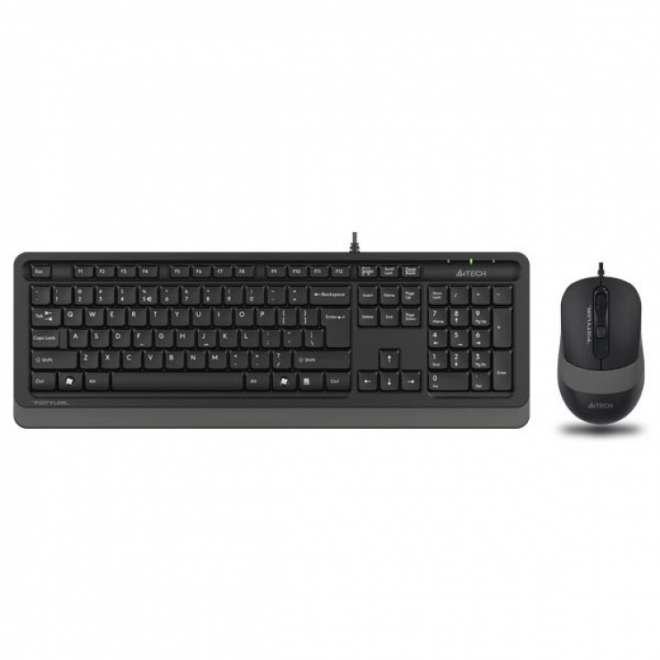 Imagine Kit Tastatura + mouse A4Tech Fstyler USB Negru/Gri, F1010 Grey